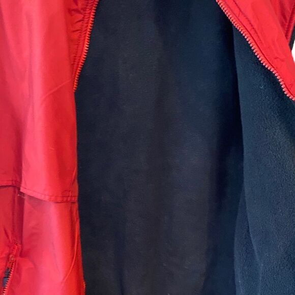 Dooney & Bourke Sz M Red Nylon & Fleece Sleeveless Front Zipper layer Vest - Picture 4 of 10